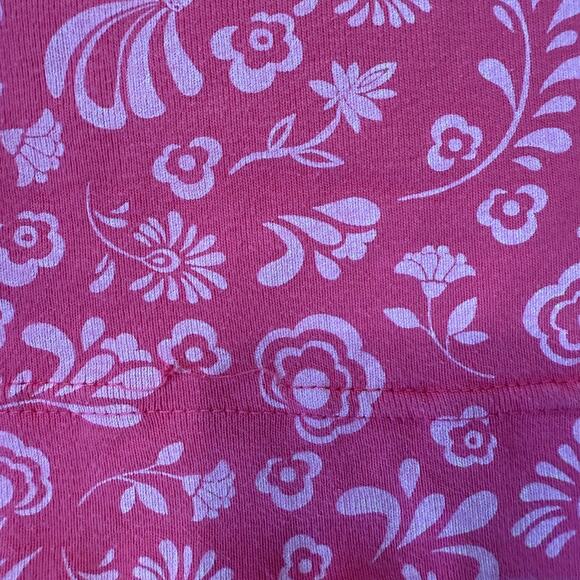 Fresh Produce Pink Floral V Neck T Shirt SZ 3X USA Cotton Pocket Casual Cottage - Picture 8 of 8